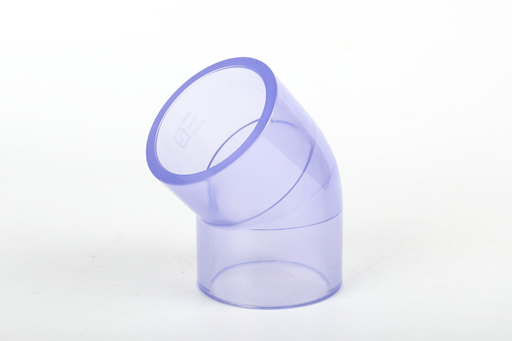 让胡路透明45° 弯头